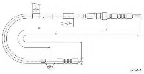 CABOR 170215 Трос, стоянкова гальмівна система