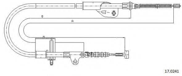 CABOR 170241 Трос, стоянкова гальмівна система