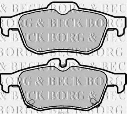 BORG & BECK BBP2303 Комплект гальмівних колодок, дискове гальмо