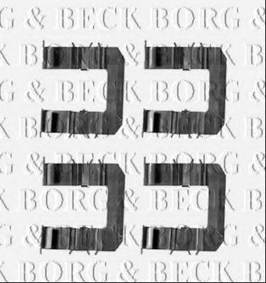 BORG & BECK BBK1252 Комплектуючі, колодки дискового гальма