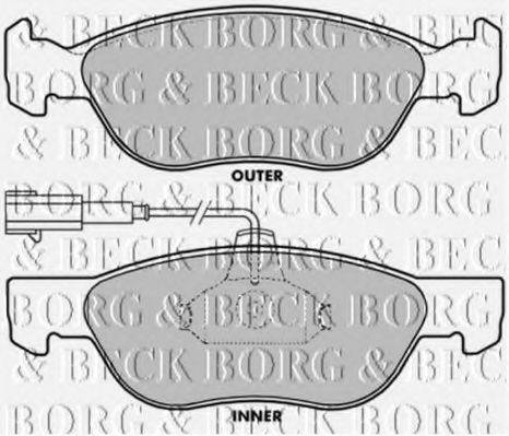 BORG & BECK BBP1387 Комплект гальмівних колодок, дискове гальмо