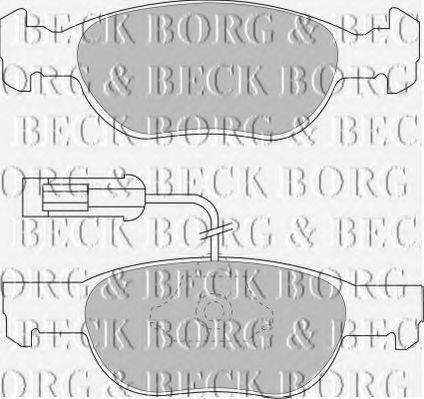 BORG & BECK BBP1418 Комплект гальмівних колодок, дискове гальмо