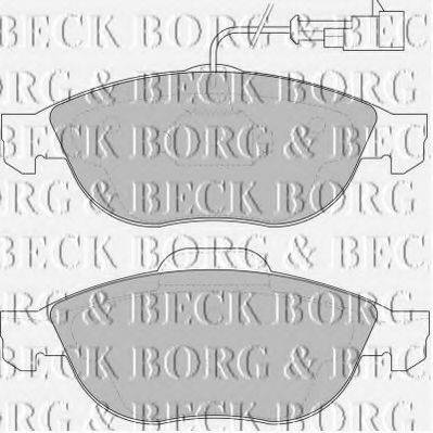 BORG & BECK BBP1635 Комплект гальмівних колодок, дискове гальмо