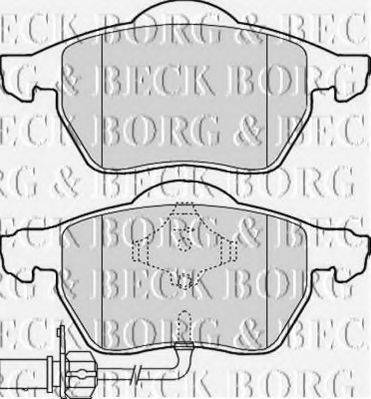 BORG & BECK BBP1766 Комплект гальмівних колодок, дискове гальмо