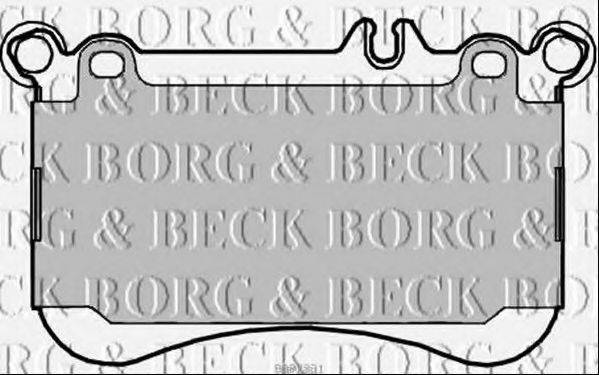 BORG & BECK BBP2331 Комплект гальмівних колодок, дискове гальмо