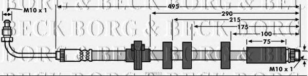 BORG & BECK BBH7933 Гальмівний шланг