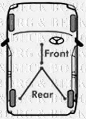 BORG & BECK BKB1928 Трос, стоянкова гальмівна система