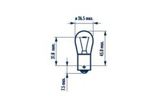 NARVA 17638 Лампа розжарювання, ліхтар покажчика повороту; Лампа розжарювання, ліхтар покажчика повороту