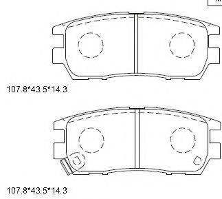 ASIMCO KD4244 Комплект гальмівних колодок, дискове гальмо