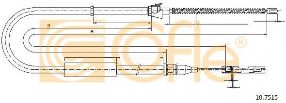 COFLE 107515 Трос, стоянкова гальмівна система