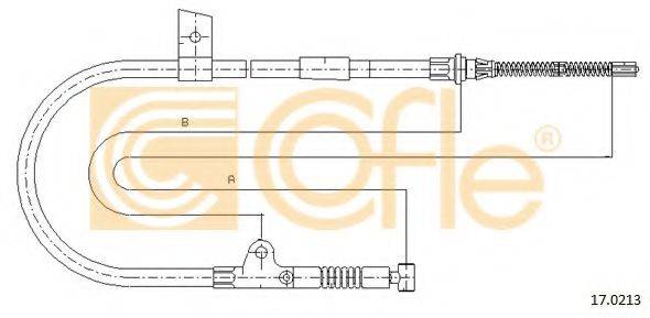 COFLE 170213 Трос, стоянкова гальмівна система