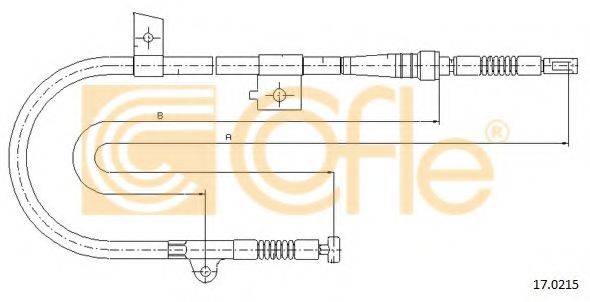 COFLE 170215 Трос, стоянкова гальмівна система