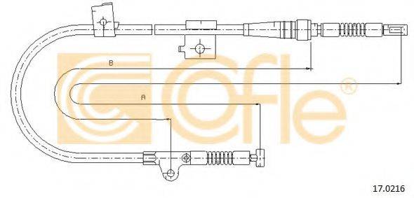 COFLE 170216 Трос, стоянкова гальмівна система
