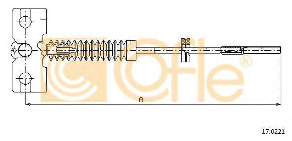 COFLE 170221 Трос, стоянкова гальмівна система