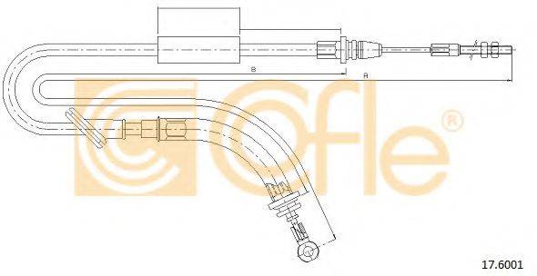 COFLE 176001 Трос, стоянкова гальмівна система