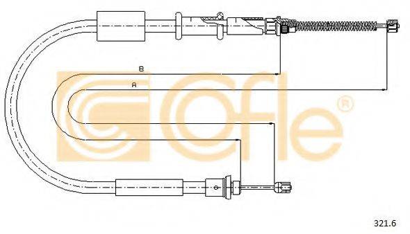 COFLE 3216 Трос, стоянкова гальмівна система