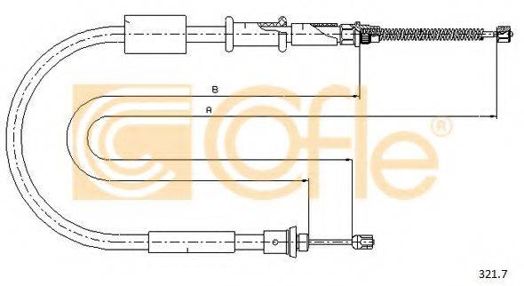 COFLE 3217 Трос, стоянкова гальмівна система