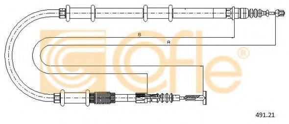 COFLE 49121 Трос, стоянкова гальмівна система