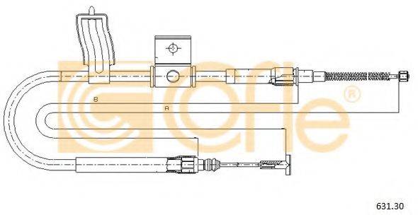 COFLE 63130 Трос, стоянкова гальмівна система