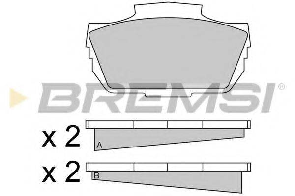 BREMSI 20136 Комплект гальмівних колодок, дискове гальмо