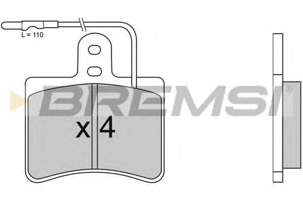 BREMSI 20667 Комплект гальмівних колодок, дискове гальмо