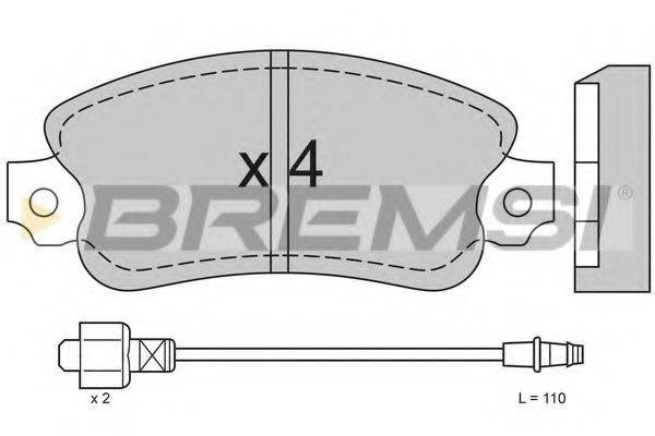 BREMSI 20533 Комплект гальмівних колодок, дискове гальмо