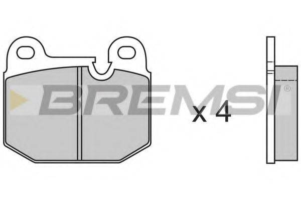 BREMSI BP2144 Комплект гальмівних колодок, дискове гальмо