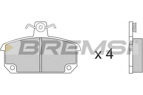 BREMSI 20487 Комплект гальмівних колодок, дискове гальмо