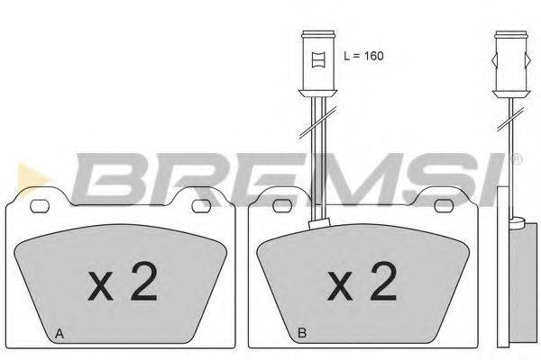 BREMSI 20761 Комплект гальмівних колодок, дискове гальмо