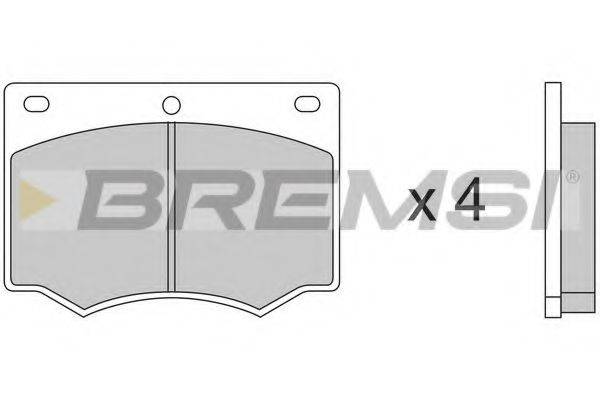 BREMSI 29004 Комплект гальмівних колодок, дискове гальмо