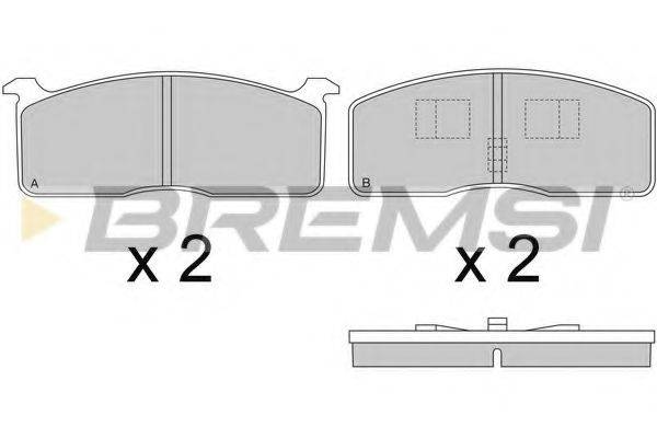 BREMSI 20729 Комплект гальмівних колодок, дискове гальмо