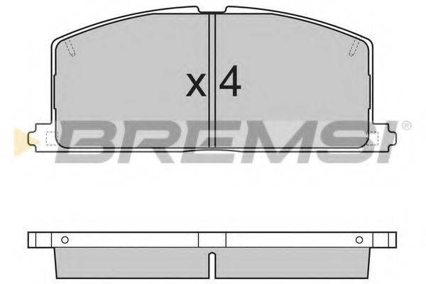BREMSI 20870 Комплект гальмівних колодок, дискове гальмо