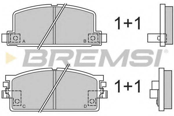 BREMSI 21693 Комплект гальмівних колодок, дискове гальмо