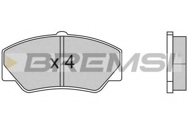 BREMSI 21141 Комплект гальмівних колодок, дискове гальмо