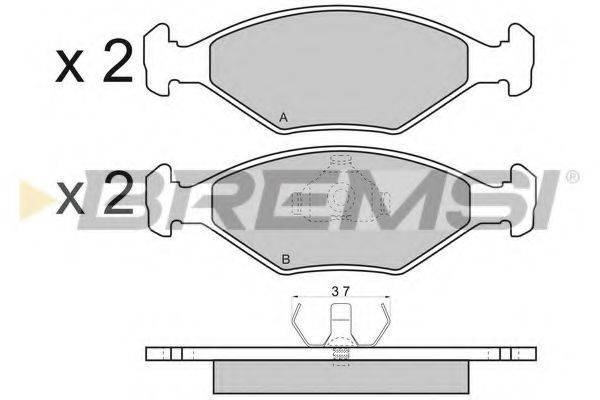 BREMSI 21193 Комплект гальмівних колодок, дискове гальмо