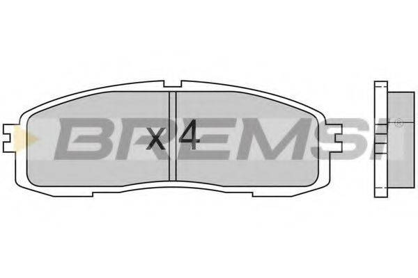 BREMSI 20004 Комплект гальмівних колодок, дискове гальмо