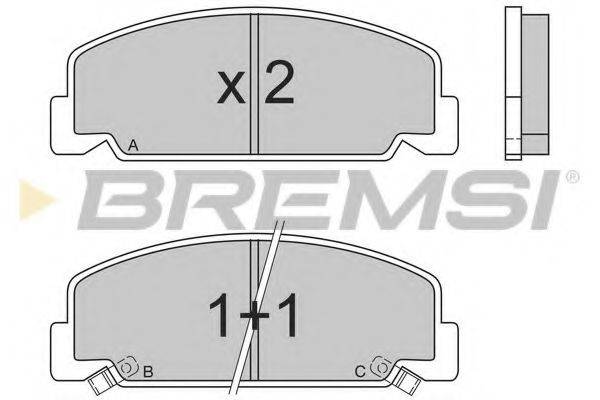 BREMSI 21331 Комплект гальмівних колодок, дискове гальмо