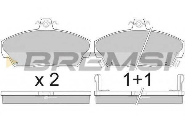 BREMSI 21517 Комплект гальмівних колодок, дискове гальмо