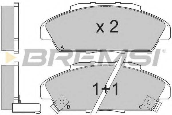 BREMSI BP2519 Комплект гальмівних колодок, дискове гальмо