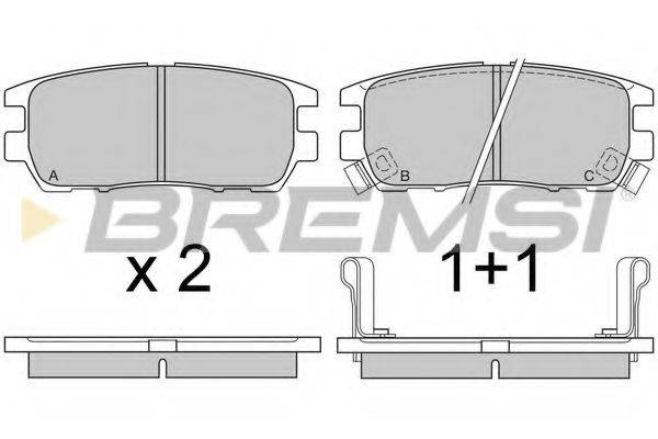 BREMSI 21841 Комплект гальмівних колодок, дискове гальмо