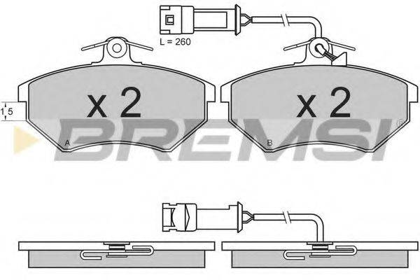 BREMSI 20779 Комплект гальмівних колодок, дискове гальмо