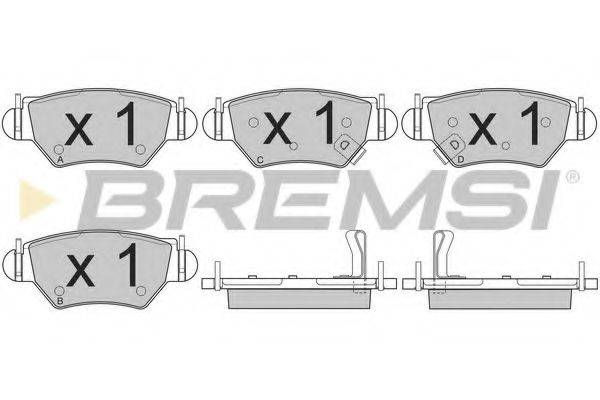 BREMSI 23052 Комплект гальмівних колодок, дискове гальмо