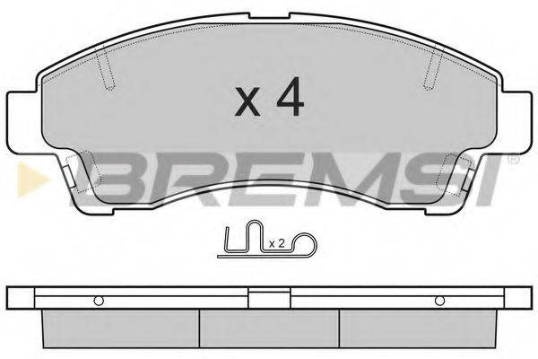 BREMSI 23678 Комплект гальмівних колодок, дискове гальмо