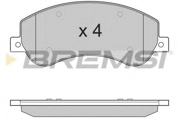 BREMSI 24484 Комплект гальмівних колодок, дискове гальмо