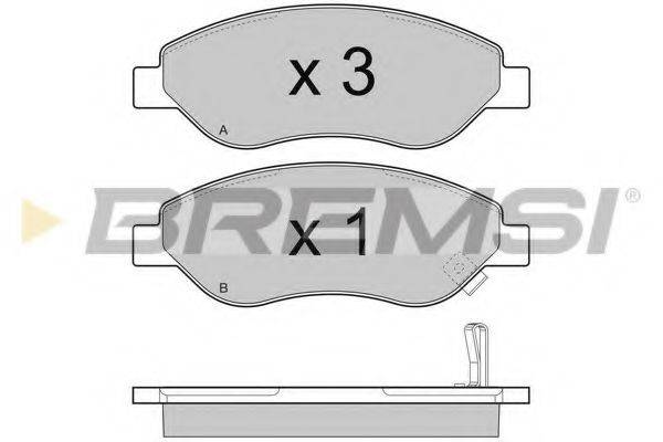 BREMSI 24551 Комплект гальмівних колодок, дискове гальмо