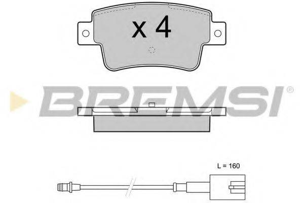 BREMSI 25357 Комплект гальмівних колодок, дискове гальмо