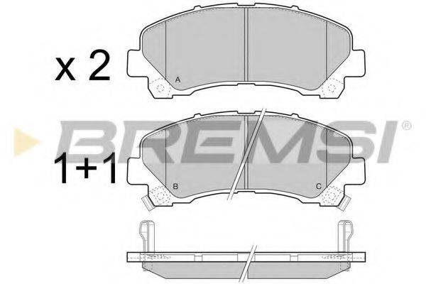 BREMSI 25149 Комплект гальмівних колодок, дискове гальмо