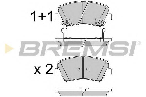 BREMSI 25708 Комплект гальмівних колодок, дискове гальмо