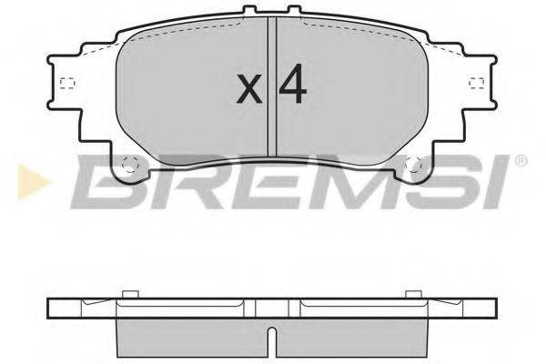 BREMSI 25525 Комплект гальмівних колодок, дискове гальмо