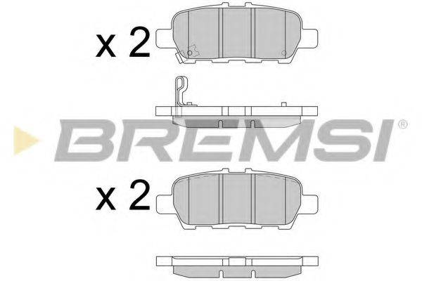 BREMSI BP3608 Комплект гальмівних колодок, дискове гальмо